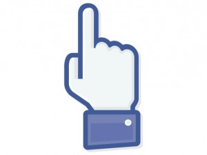 Boton no me gusta de Facebook dedo arriba